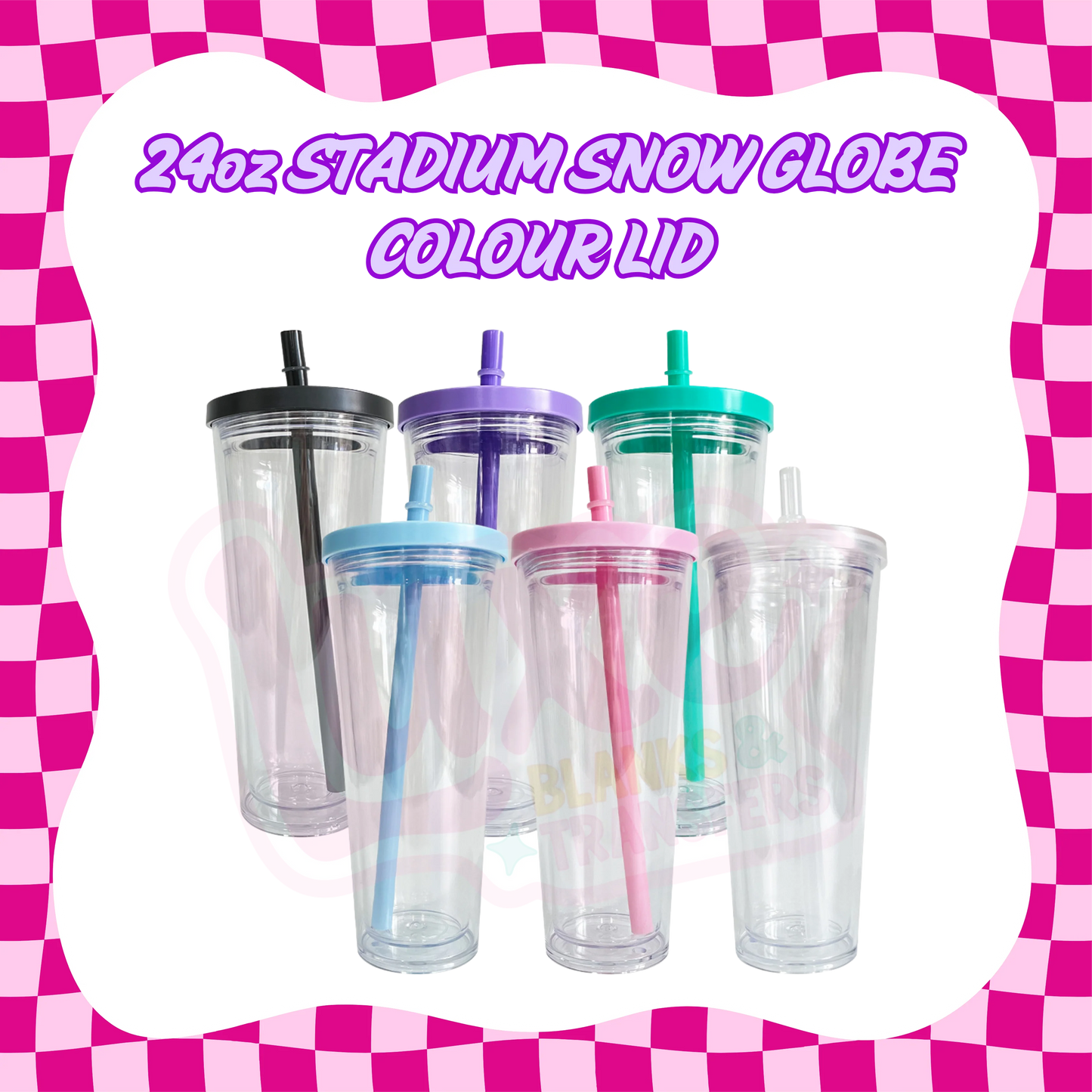 24oz Snowglobe tumbler