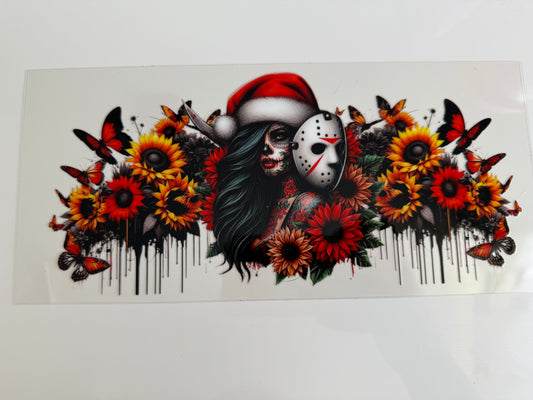 16oz Wrap - TATTOO GIRL - CHRISTMAS SUGAR SKULL & JASON MASK