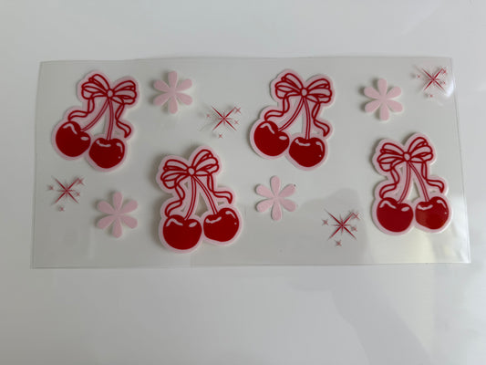 16oz Wrap - BOWS & FLOWERS PINK CHERRY