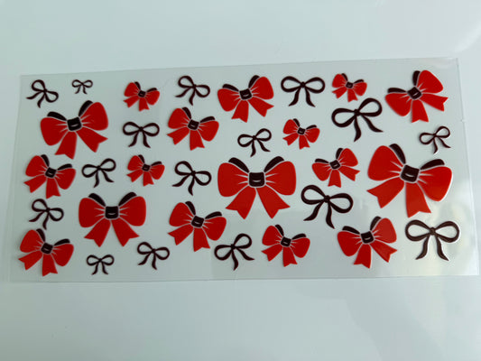 16oz Wrap - RED BOWS