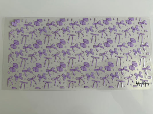 16oz Wrap - MINI PURPLE BOWS