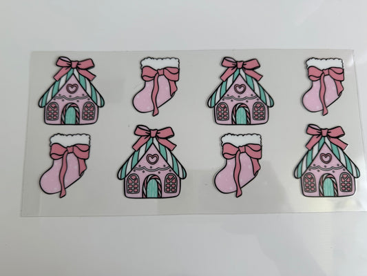 16oz Wrap - CHRISTMAS STOCKINGS & GINGERBREAD HOUSES