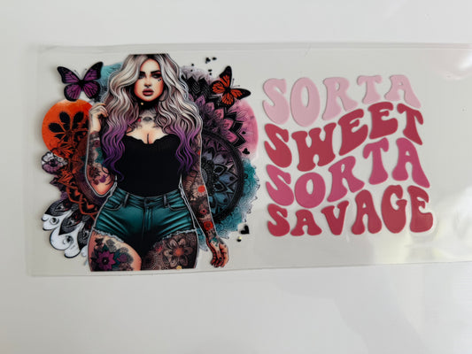 16oz Wrap - TATTOO GIRL - SORTA SWEET SORTA SAVAGE