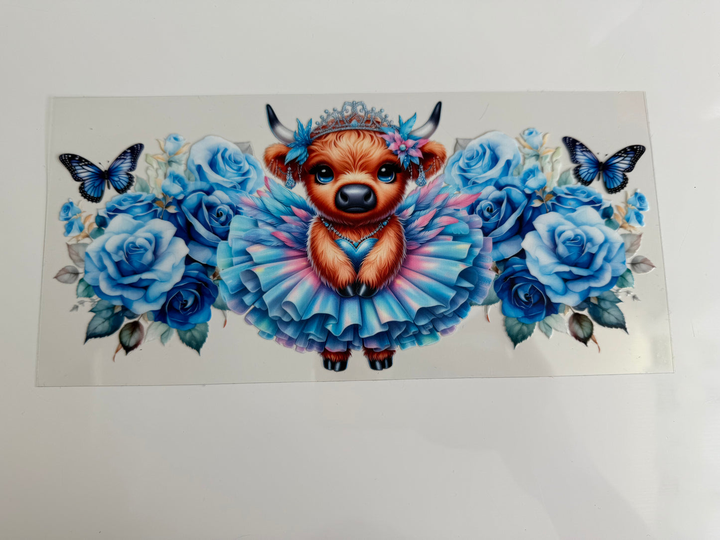 16oz Wrap - HIGHLAND COW - BLUE BALLERINA