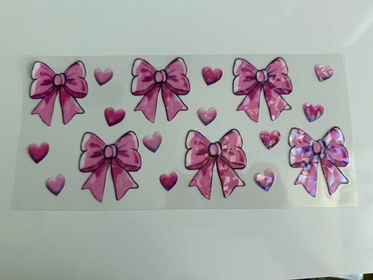 16oz Wrap - HOLOGRAPHIC BOWS & HEARTS