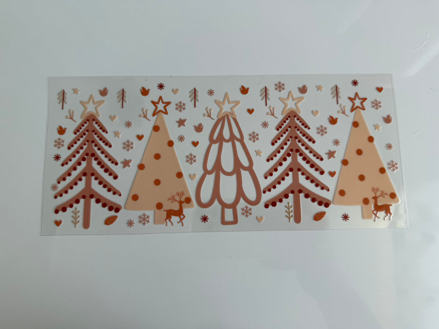 16oz Wrap - CHRISTMAS - TAN CHRISTMAS TREES