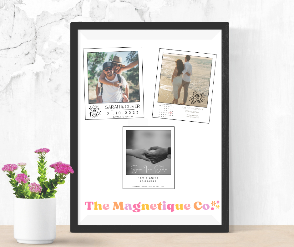 Personalised Polaroid-style magnets - Sheet of 6