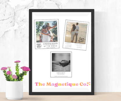 Personalised Polaroid-style magnets - Sheet of 6