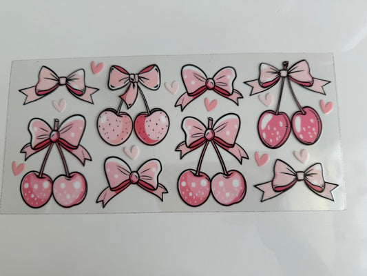 16oz Wrap - BOWS CHERRY PINK