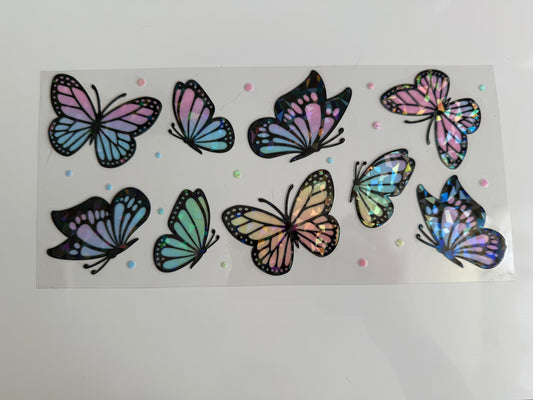 16oz Wrap - HOLOGRAPHIC BUTTERFLIES