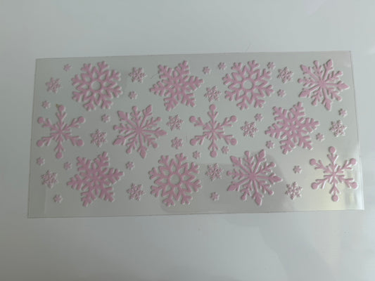16oz Wrap - PINK SNOWFLAKES